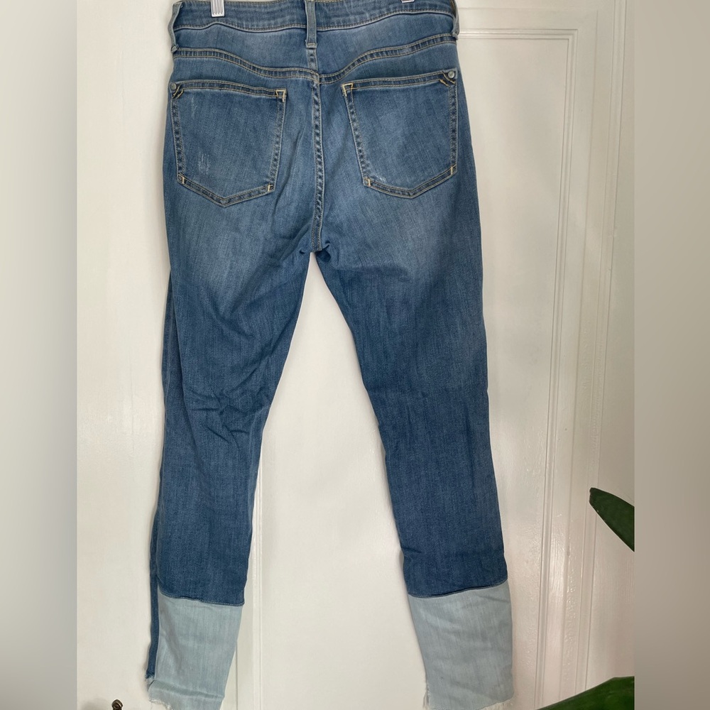 Pilcro Anthropologie Two Tone Blue Jeans